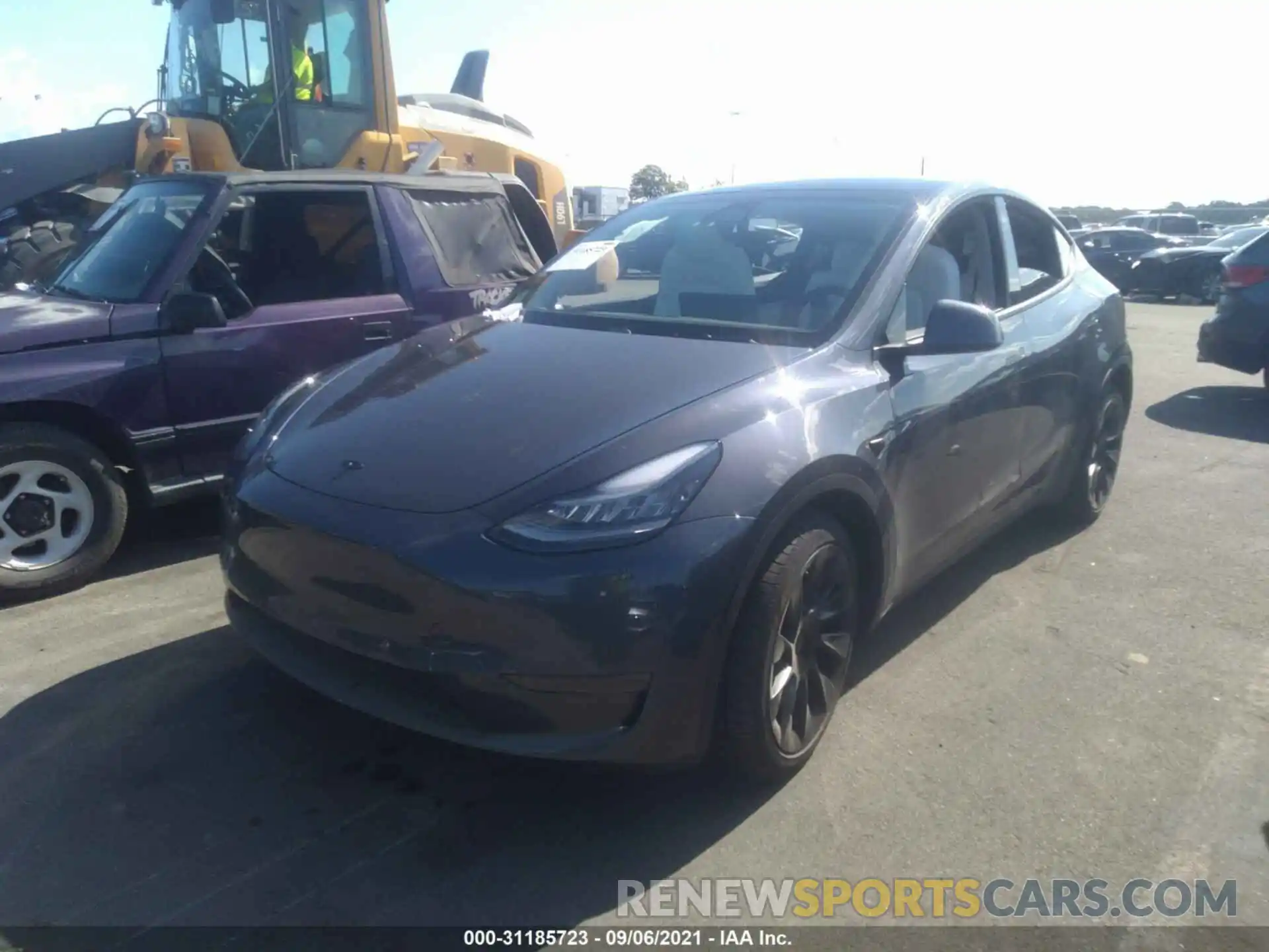 2 Photograph of a damaged car 5YJYGDEEXMF075211 TESLA MODEL Y 2021