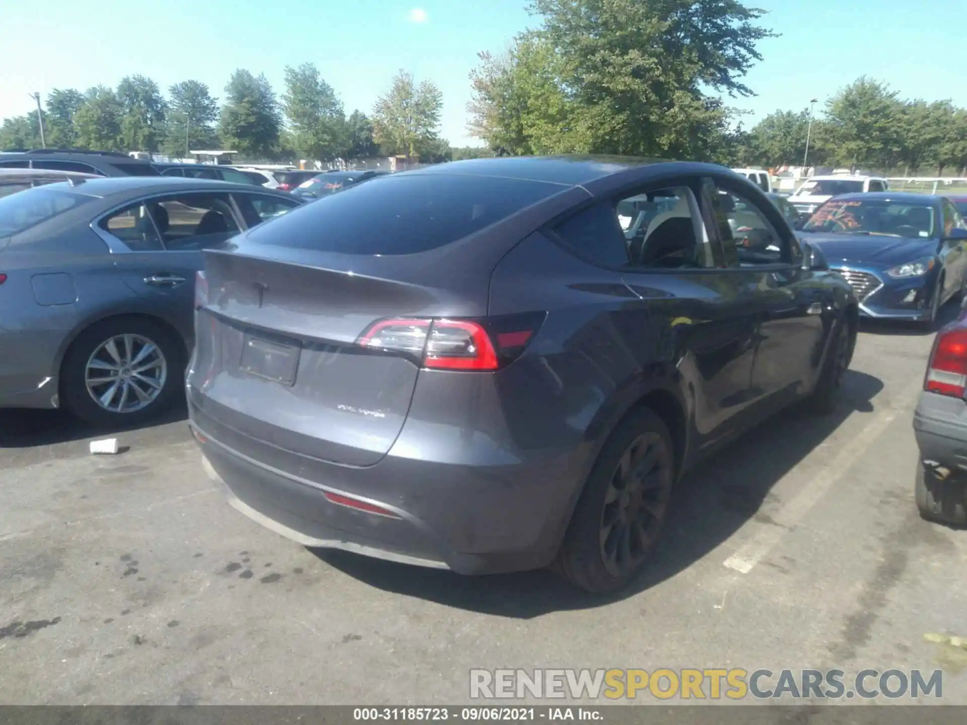 4 Фотография поврежденного автомобиля 5YJYGDEEXMF075211 TESLA MODEL Y 2021