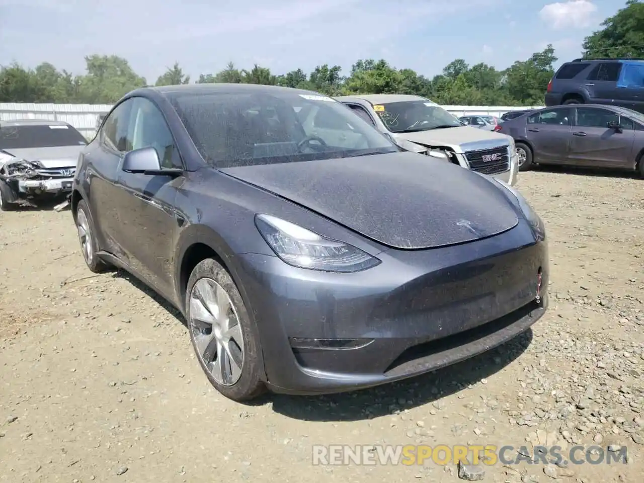 1 Photograph of a damaged car 5YJYGDEEXMF078948 TESLA MODEL Y 2021