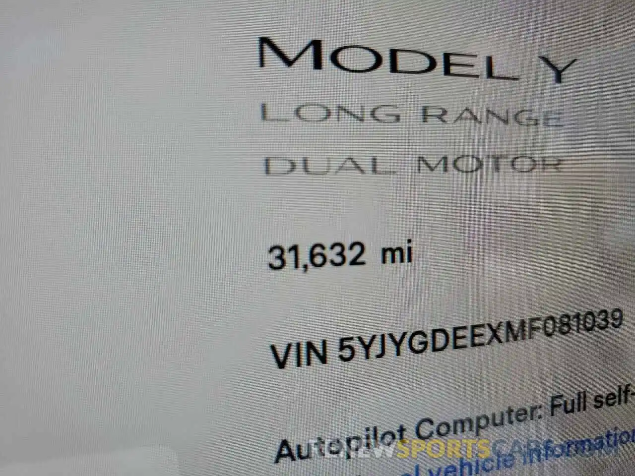 8 Фотография поврежденного автомобиля 5YJYGDEEXMF081039 TESLA MODEL Y 2021