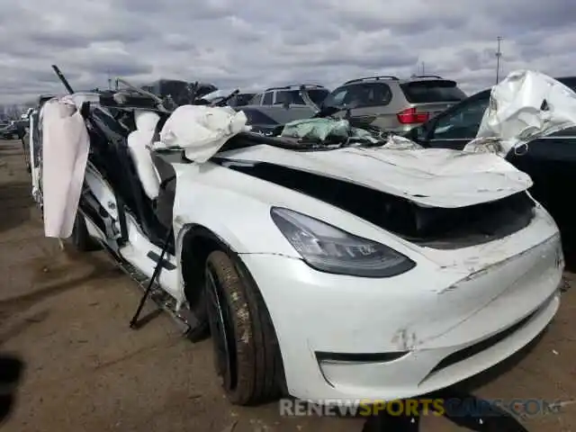 1 Photograph of a damaged car 5YJYGDEEXMF082983 TESLA MODEL Y 2021