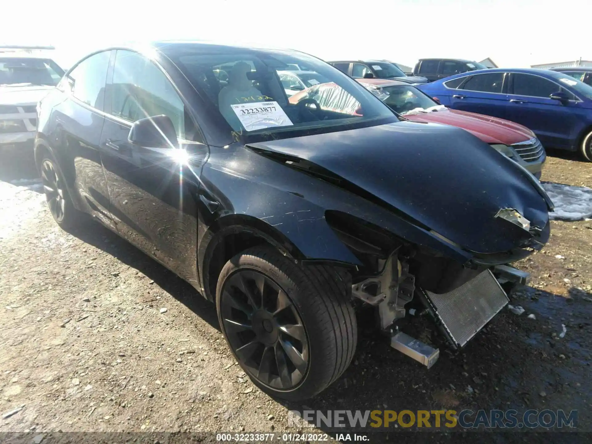 1 Photograph of a damaged car 5YJYGDEEXMF083339 TESLA MODEL Y 2021