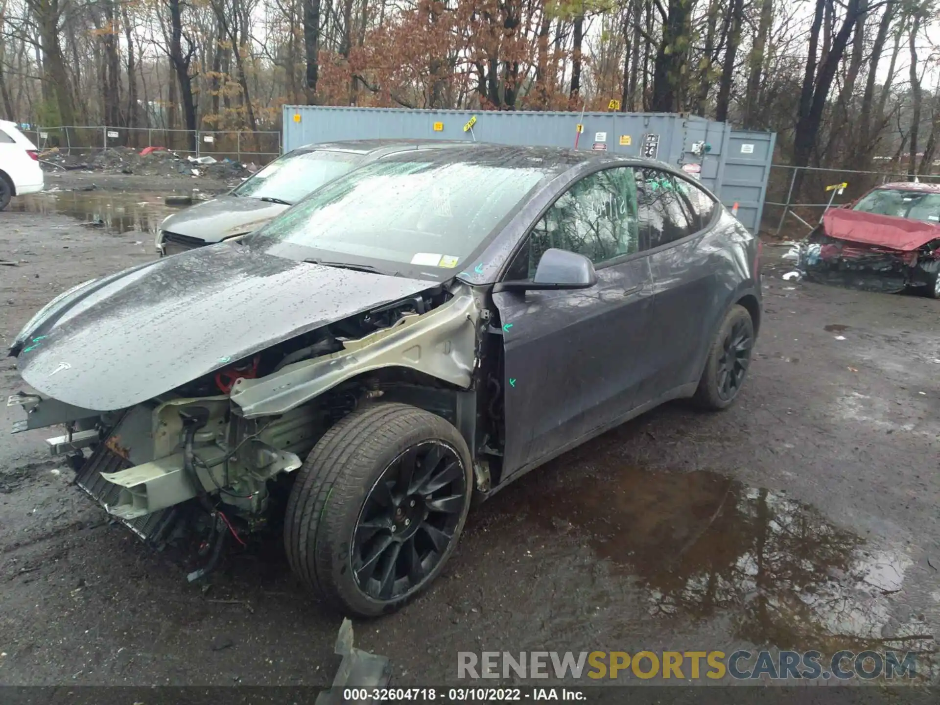 2 Photograph of a damaged car 5YJYGDEEXMF084202 TESLA MODEL Y 2021