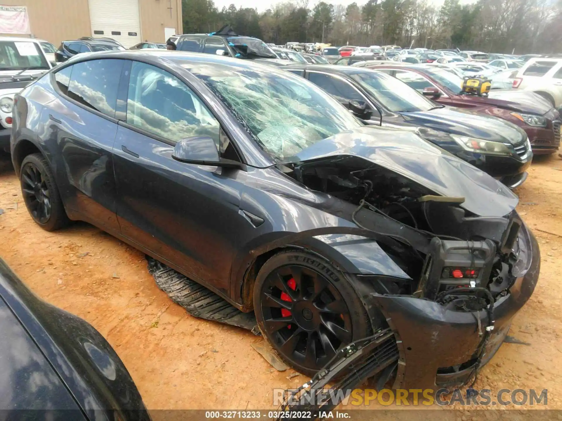 1 Photograph of a damaged car 5YJYGDEEXMF084720 TESLA MODEL Y 2021