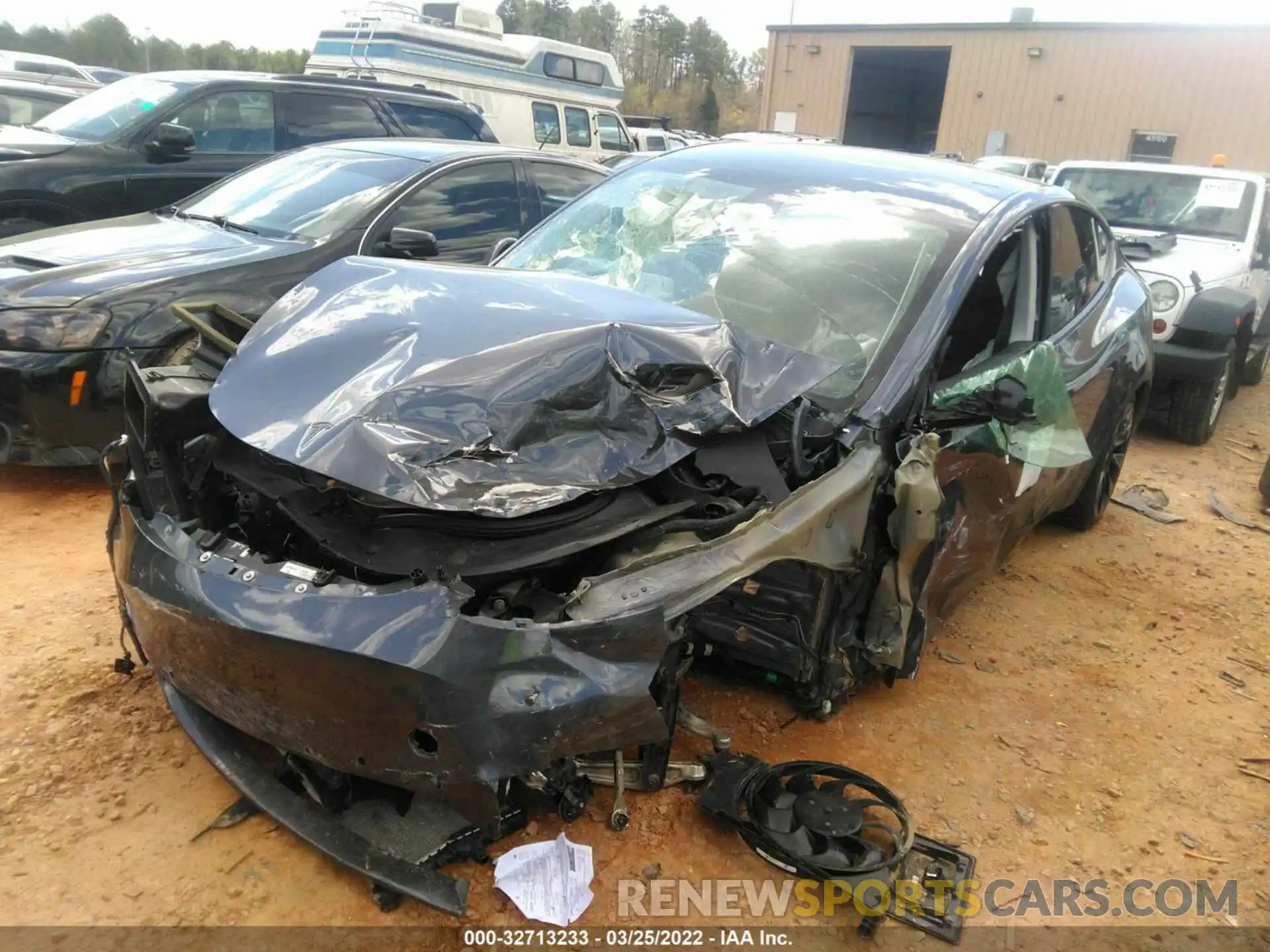 2 Photograph of a damaged car 5YJYGDEEXMF084720 TESLA MODEL Y 2021