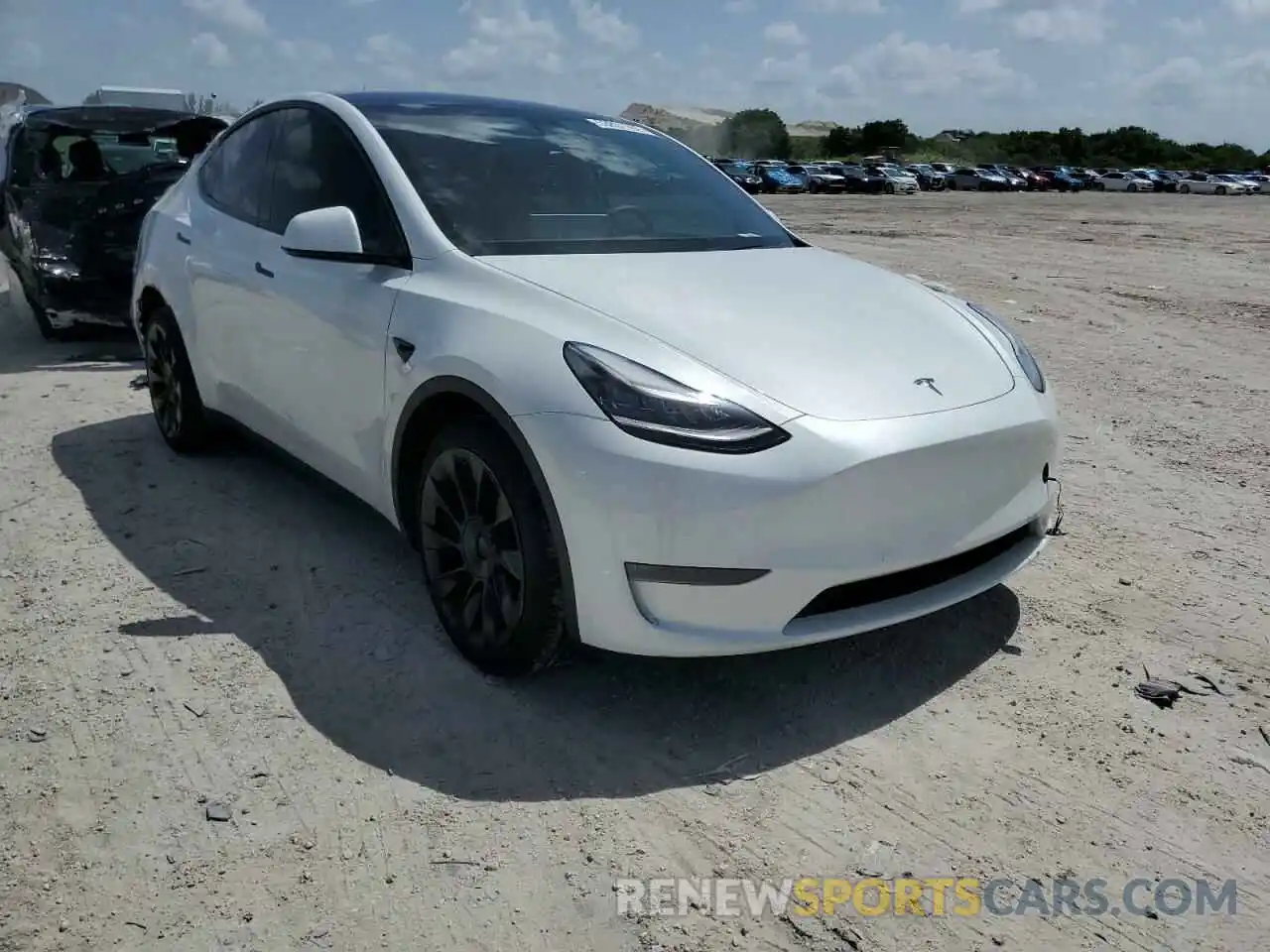 1 Photograph of a damaged car 5YJYGDEEXMF086967 TESLA MODEL Y 2021