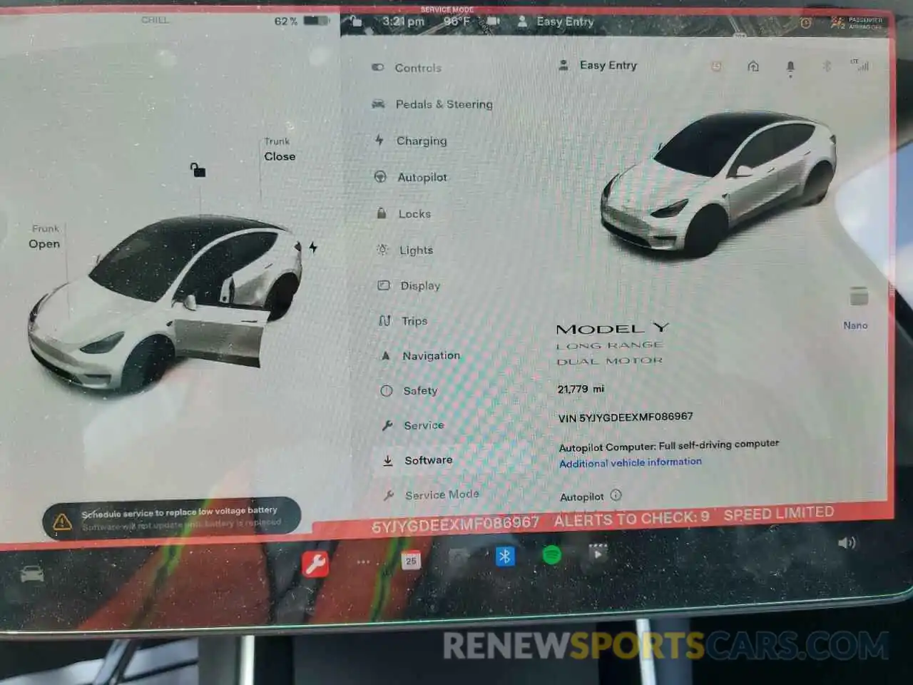 8 Photograph of a damaged car 5YJYGDEEXMF086967 TESLA MODEL Y 2021