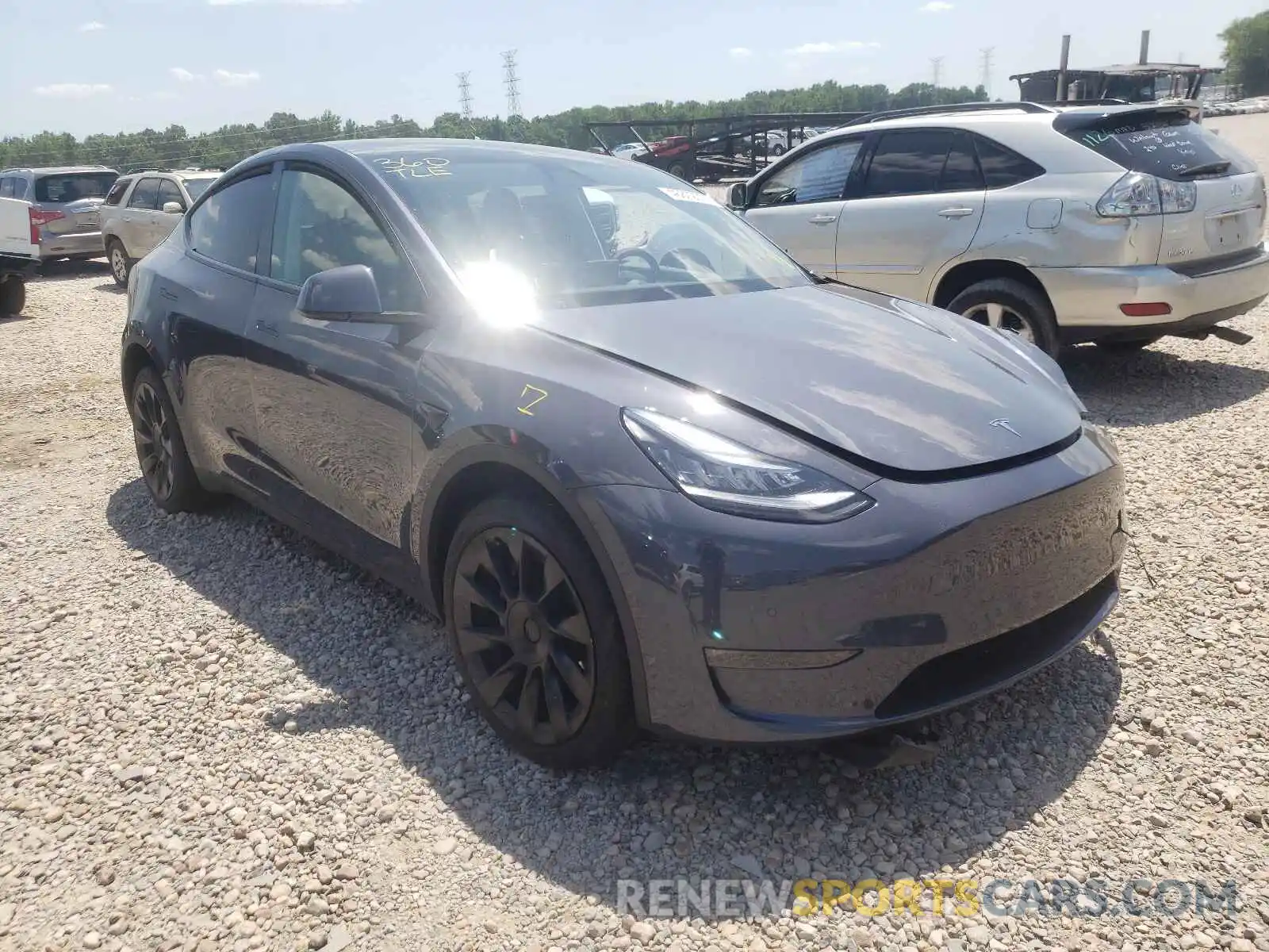 1 Фотография поврежденного автомобиля 5YJYGDEEXMF091120 TESLA MODEL Y 2021