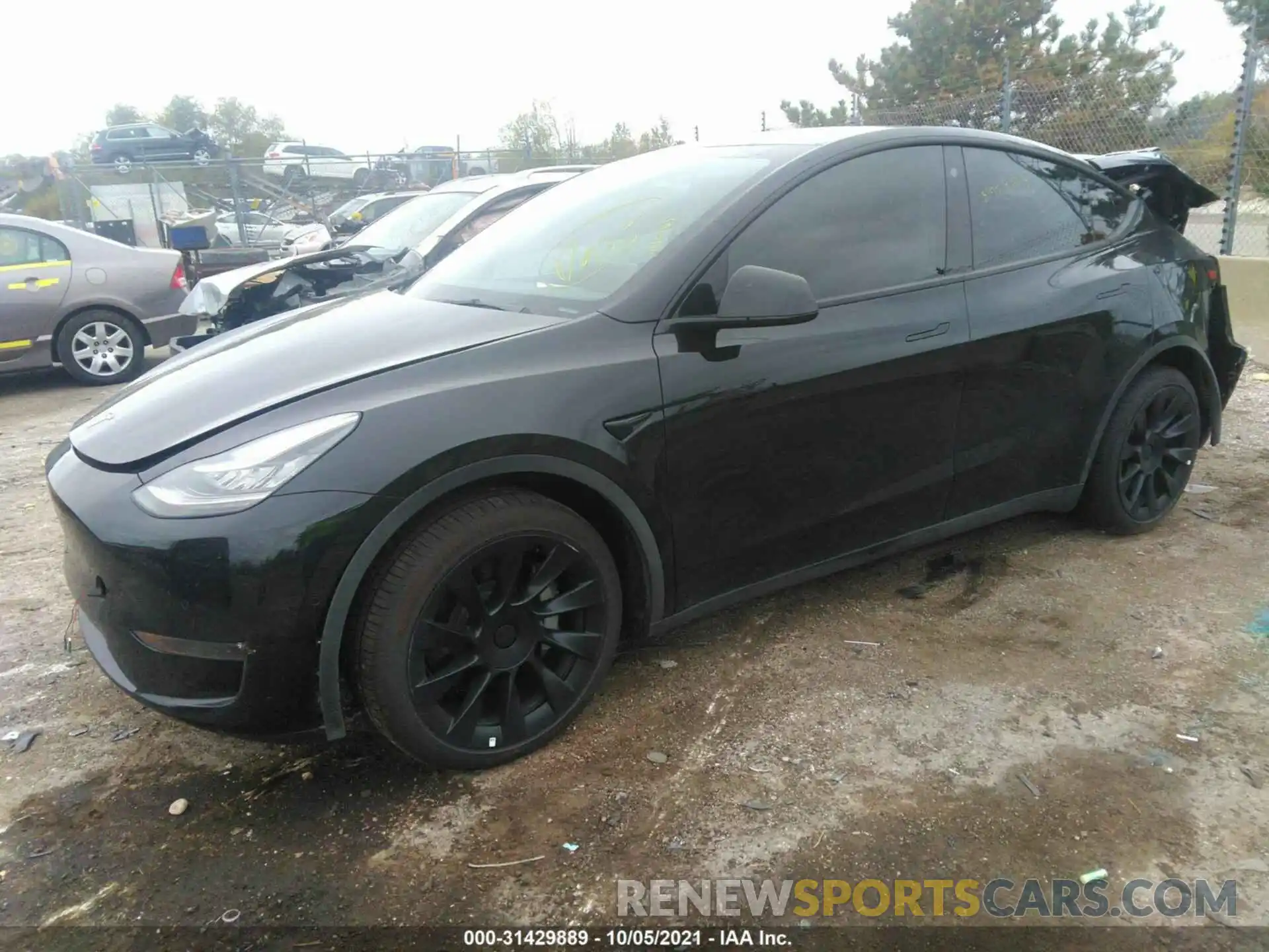 2 Фотография поврежденного автомобиля 5YJYGDEEXMF091229 TESLA MODEL Y 2021