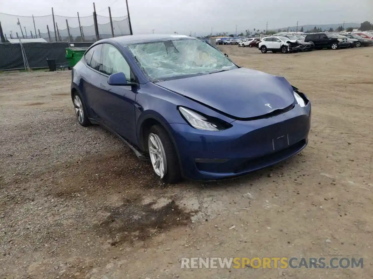 1 Photograph of a damaged car 5YJYGDEEXMF095944 TESLA MODEL Y 2021