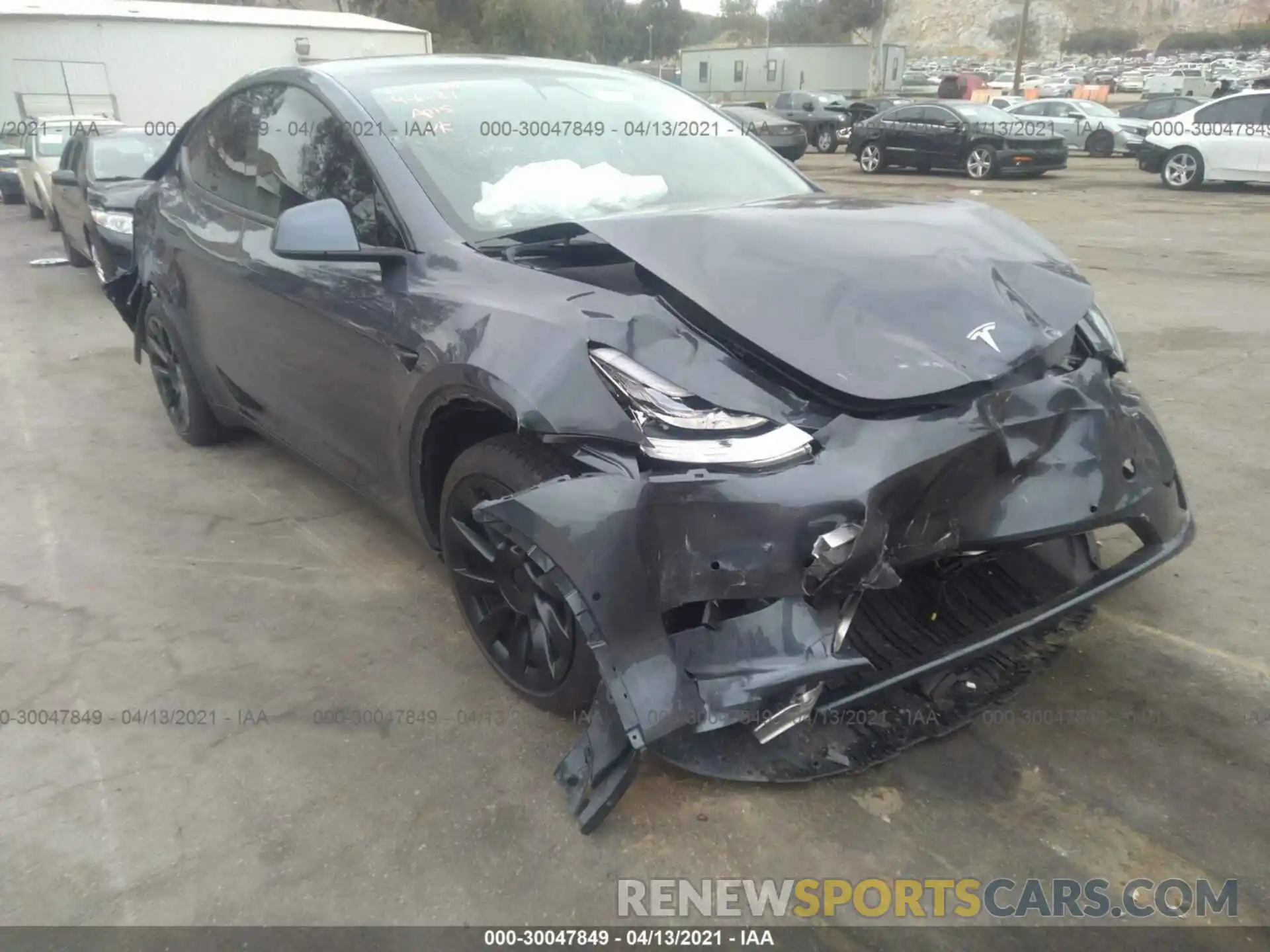 1 Photograph of a damaged car 5YJYGDEEXMF097905 TESLA MODEL Y 2021