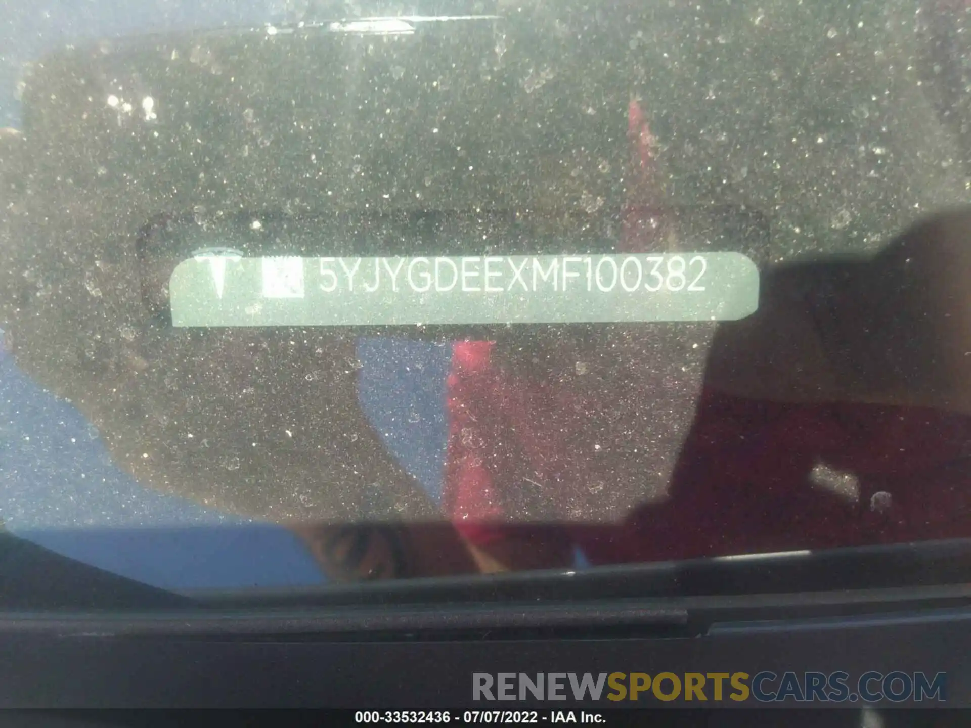 9 Photograph of a damaged car 5YJYGDEEXMF100382 TESLA MODEL Y 2021