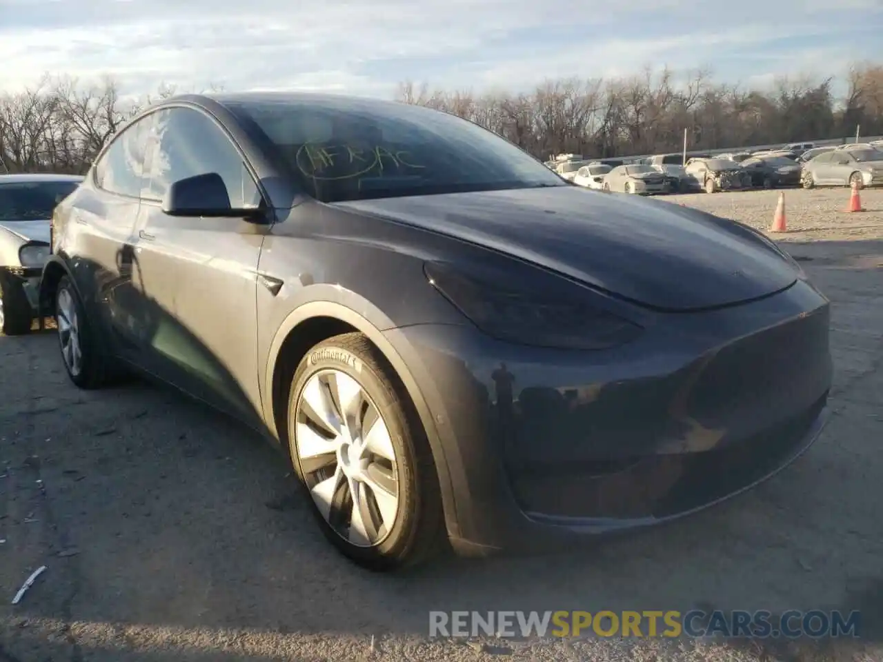 1 Фотография поврежденного автомобиля 5YJYGDEEXMF105470 TESLA MODEL Y 2021