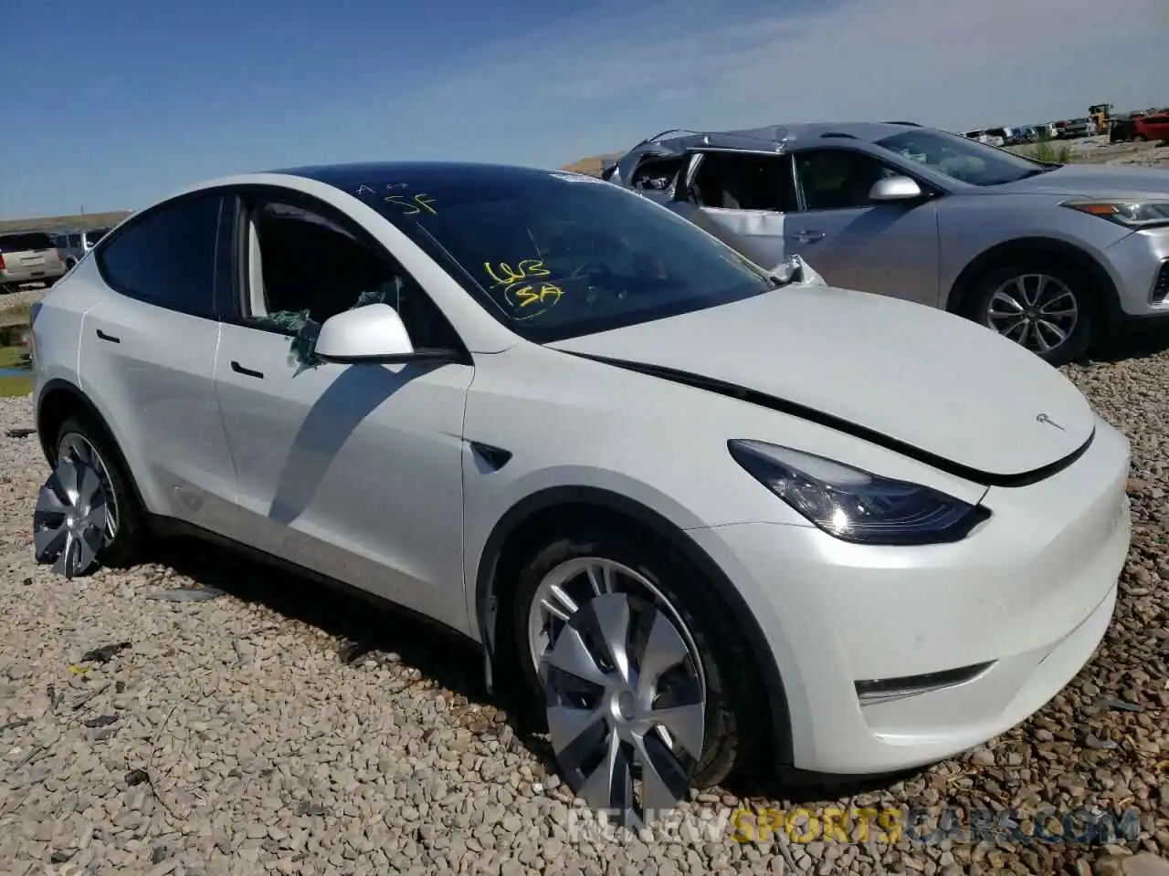 1 Photograph of a damaged car 5YJYGDEEXMF131079 TESLA MODEL Y 2021