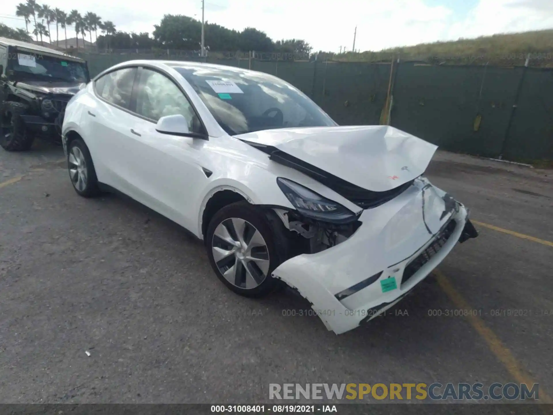 1 Photograph of a damaged car 5YJYGDEEXMF138260 TESLA MODEL Y 2021