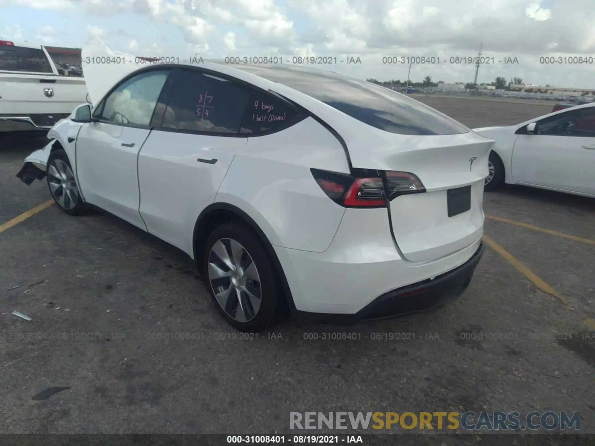 3 Photograph of a damaged car 5YJYGDEEXMF138260 TESLA MODEL Y 2021