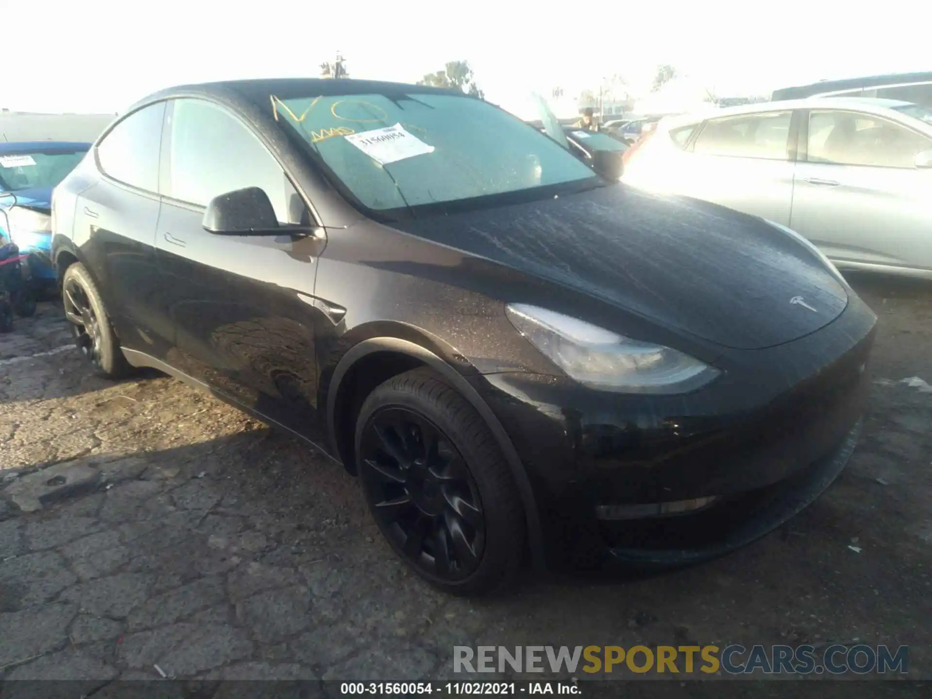 1 Фотография поврежденного автомобиля 5YJYGDEEXMF142812 TESLA MODEL Y 2021