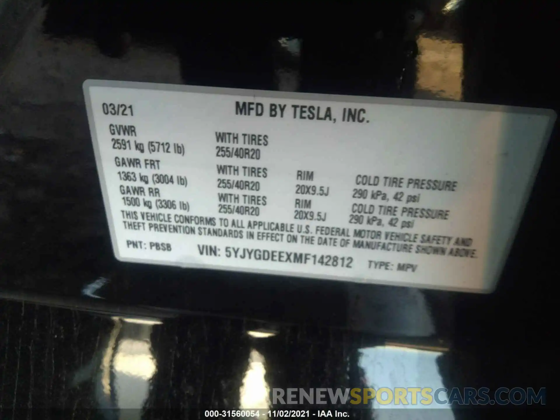 9 Photograph of a damaged car 5YJYGDEEXMF142812 TESLA MODEL Y 2021