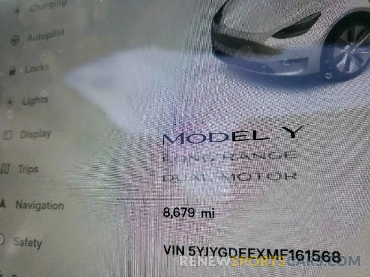 8 Фотография поврежденного автомобиля 5YJYGDEEXMF161568 TESLA MODEL Y 2021