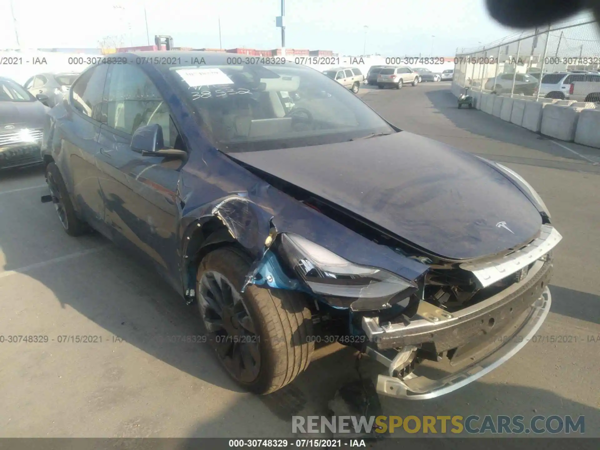 1 Photograph of a damaged car 5YJYGDEEXMF161585 TESLA MODEL Y 2021