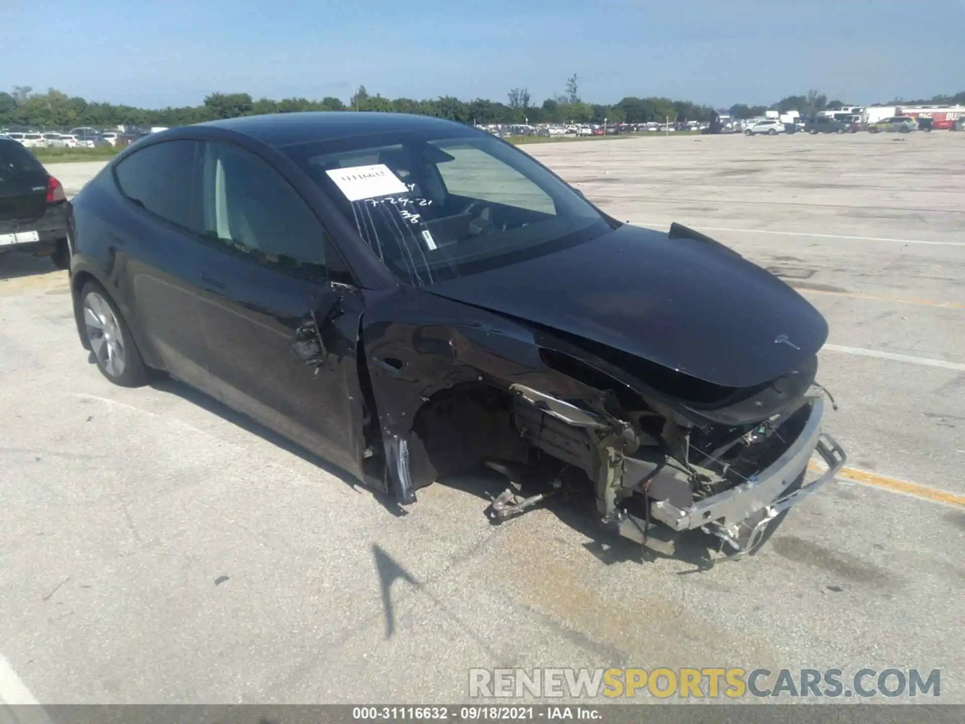 1 Photograph of a damaged car 5YJYGDEEXMF176894 TESLA MODEL Y 2021