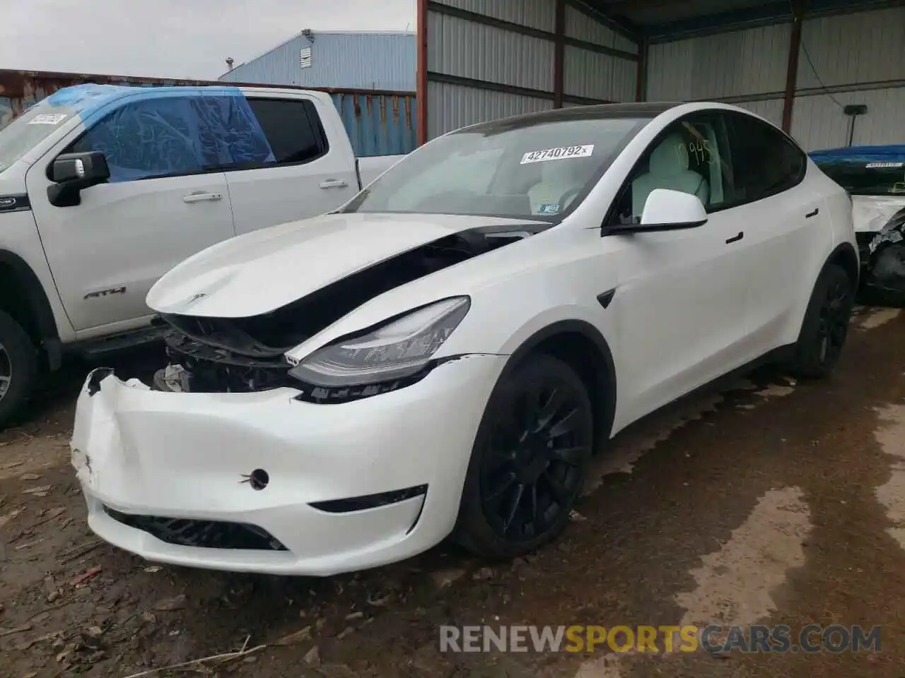 2 Фотография поврежденного автомобиля 5YJYGDEEXMF178953 TESLA MODEL Y 2021