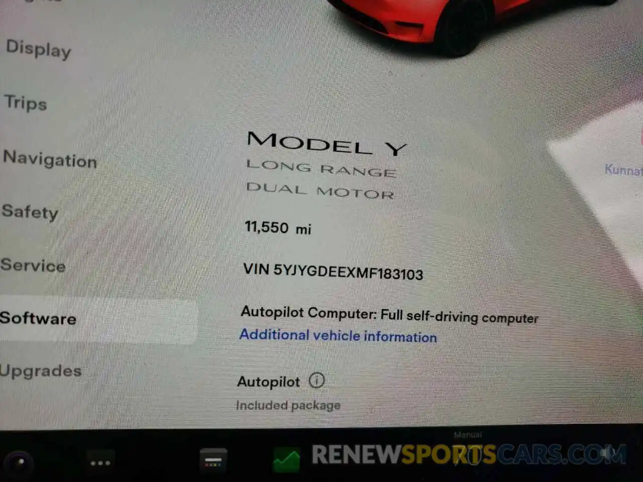 8 Фотография поврежденного автомобиля 5YJYGDEEXMF183103 TESLA MODEL Y 2021