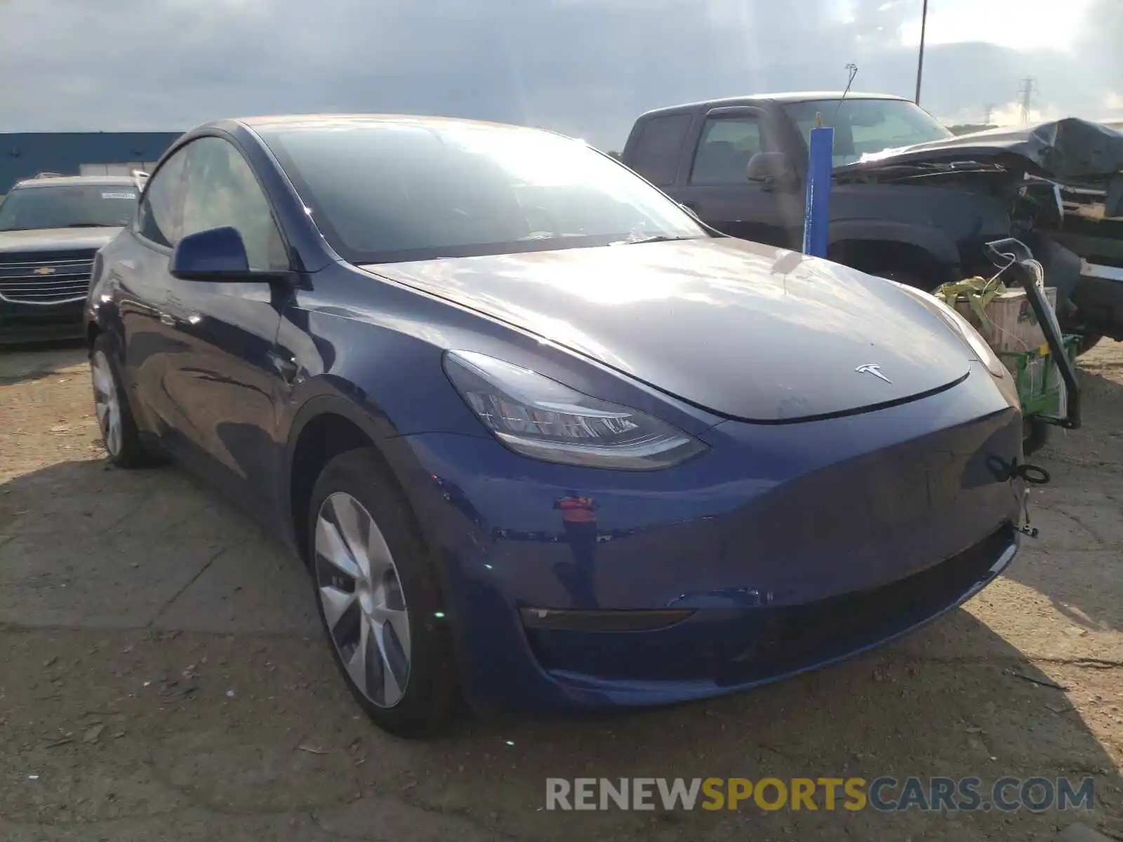 1 Photograph of a damaged car 5YJYGDEEXMF188530 TESLA MODEL Y 2021