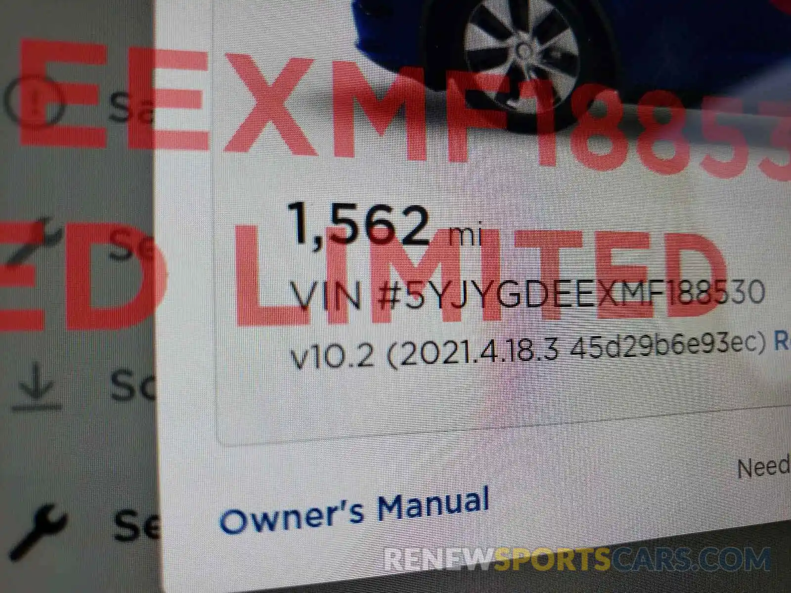 8 Photograph of a damaged car 5YJYGDEEXMF188530 TESLA MODEL Y 2021