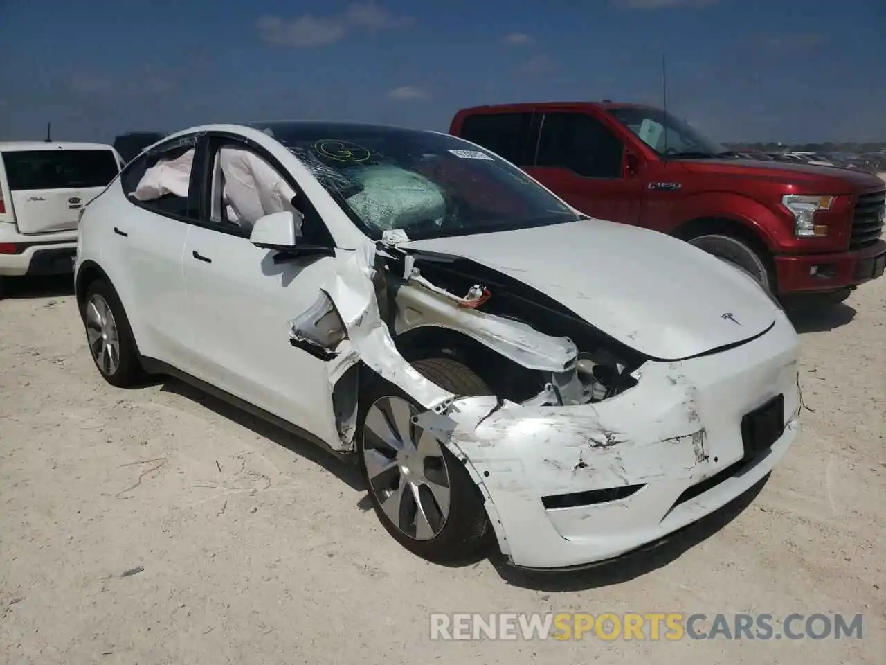 1 Photograph of a damaged car 5YJYGDEEXMF191430 TESLA MODEL Y 2021