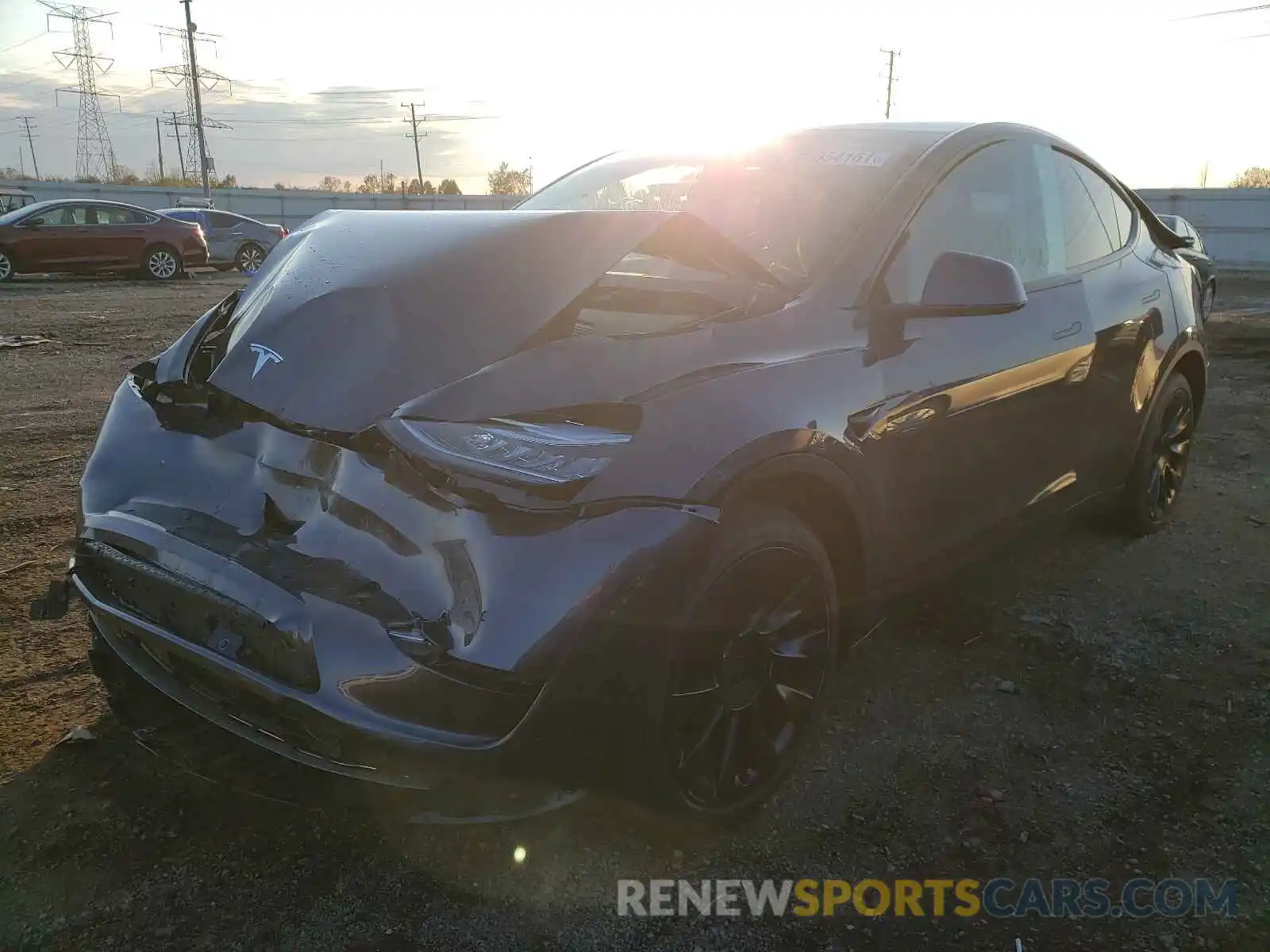 2 Photograph of a damaged car 5YJYGDEEXMF192044 TESLA MODEL Y 2021