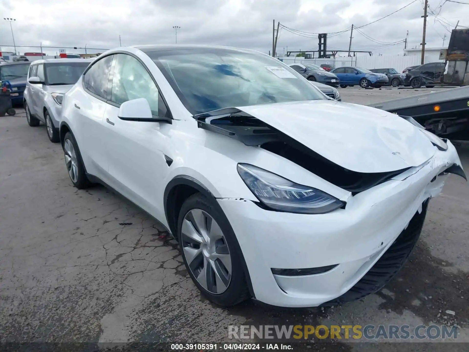 1 Фотография поврежденного автомобиля 5YJYGDEEXMF204144 TESLA MODEL Y 2021