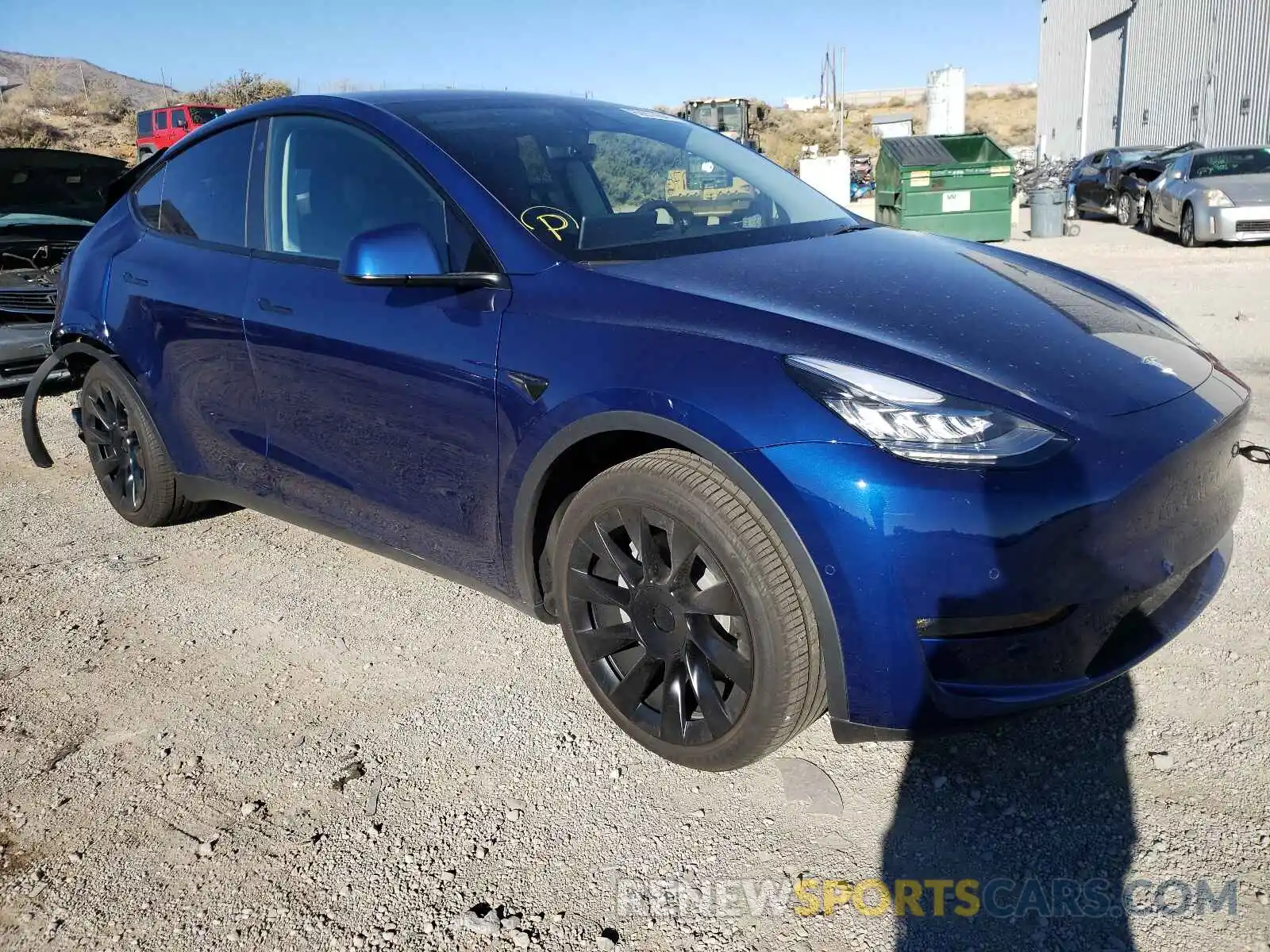 1 Photograph of a damaged car 5YJYGDEEXMF204709 TESLA MODEL Y 2021