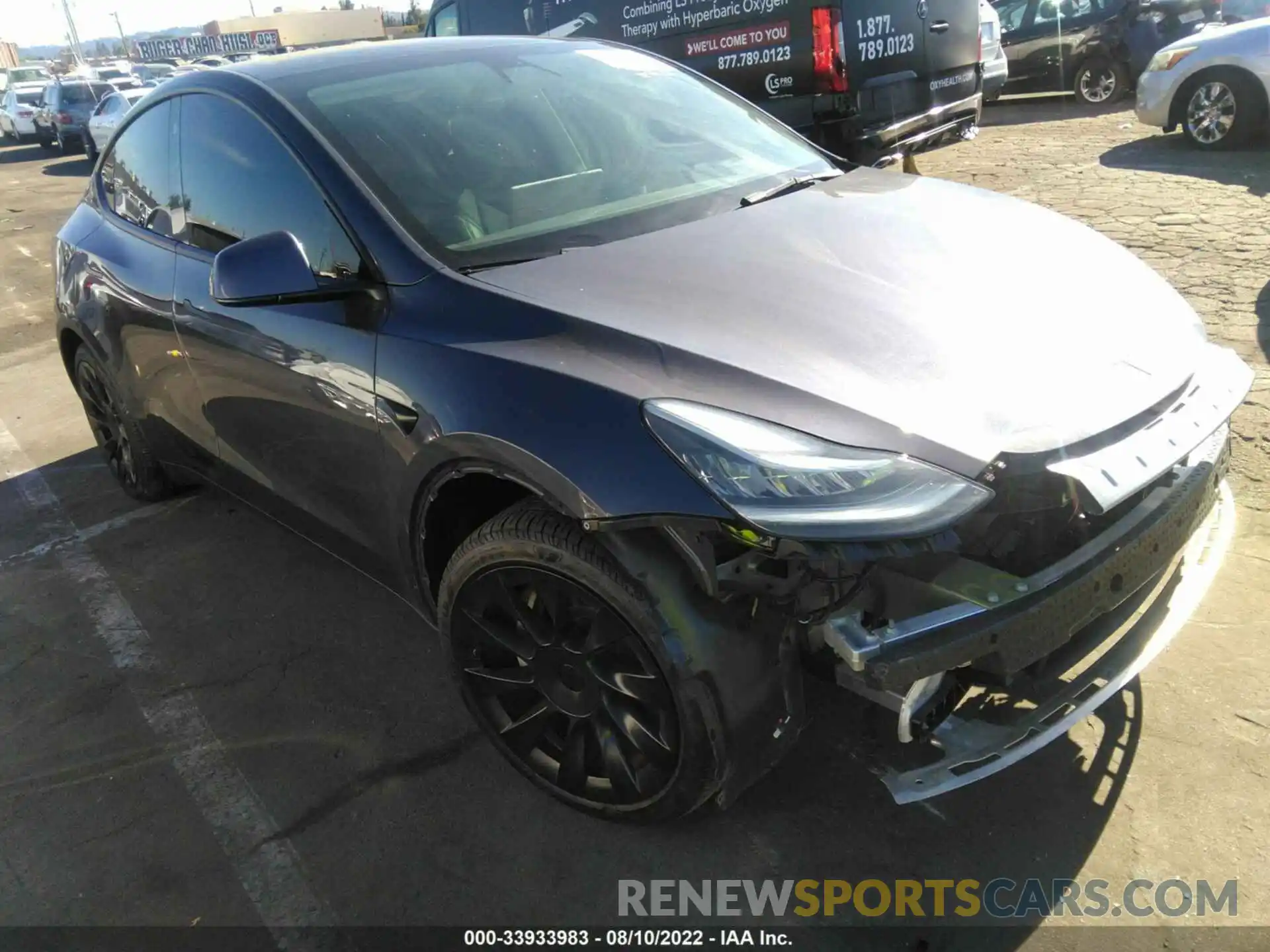 1 Photograph of a damaged car 5YJYGDEEXMF218190 TESLA MODEL Y 2021