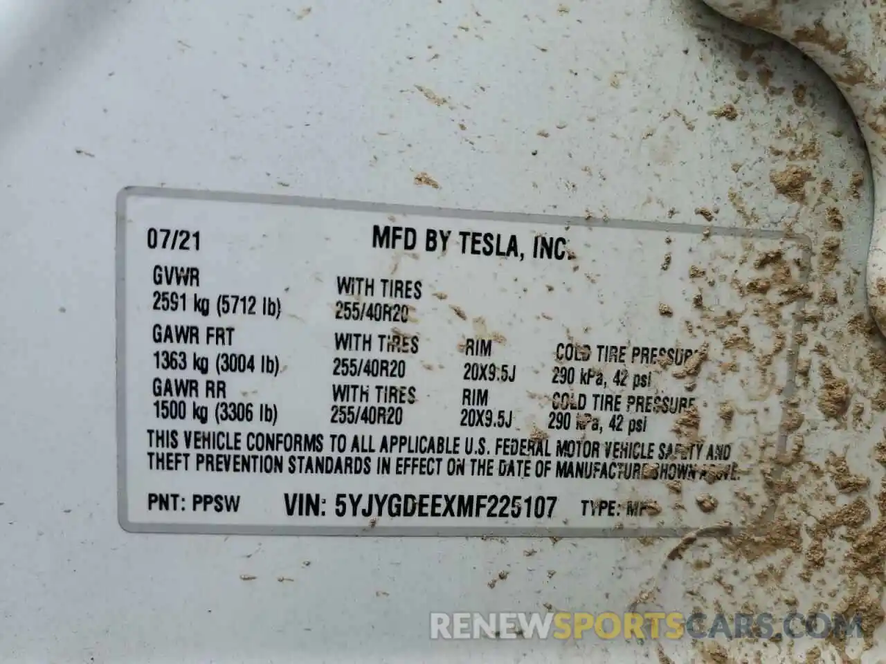 12 Photograph of a damaged car 5YJYGDEEXMF225107 TESLA MODEL Y 2021