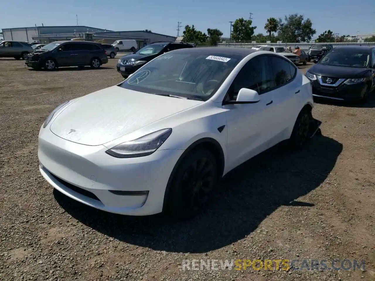 2 Фотография поврежденного автомобиля 5YJYGDEEXMF229285 TESLA MODEL Y 2021