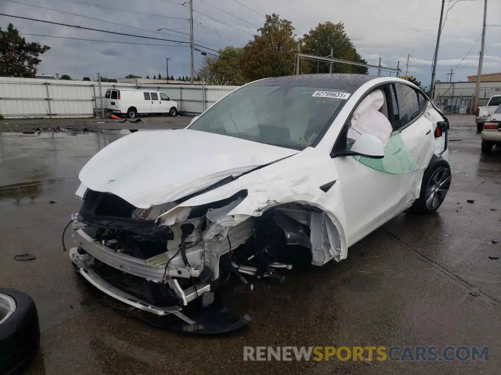 2 Photograph of a damaged car 5YJYGDEEXMF230937 TESLA MODEL Y 2021