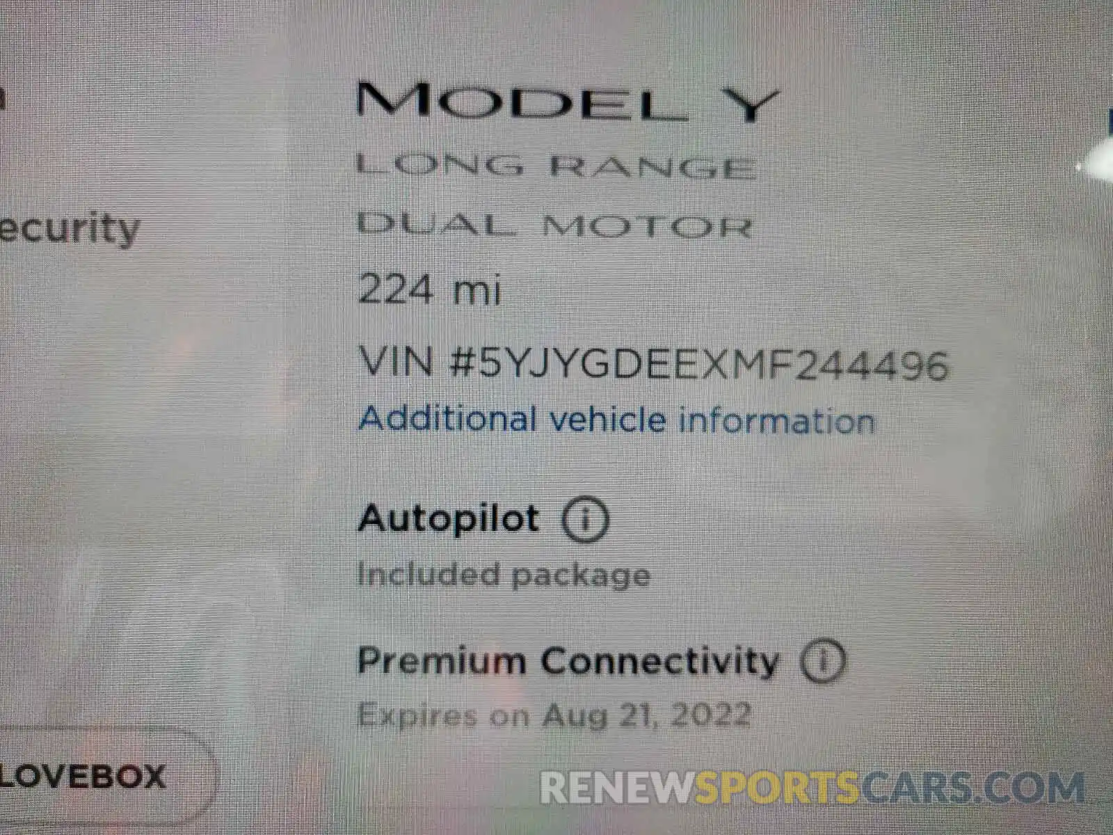 8 Photograph of a damaged car 5YJYGDEEXMF244496 TESLA MODEL Y 2021