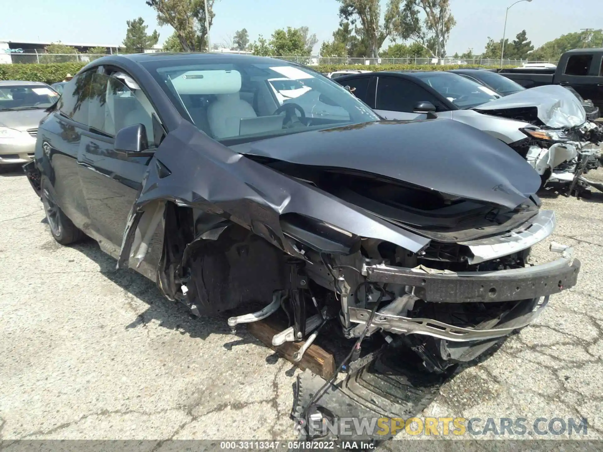 1 Photograph of a damaged car 5YJYGDEEXMF247947 TESLA MODEL Y 2021