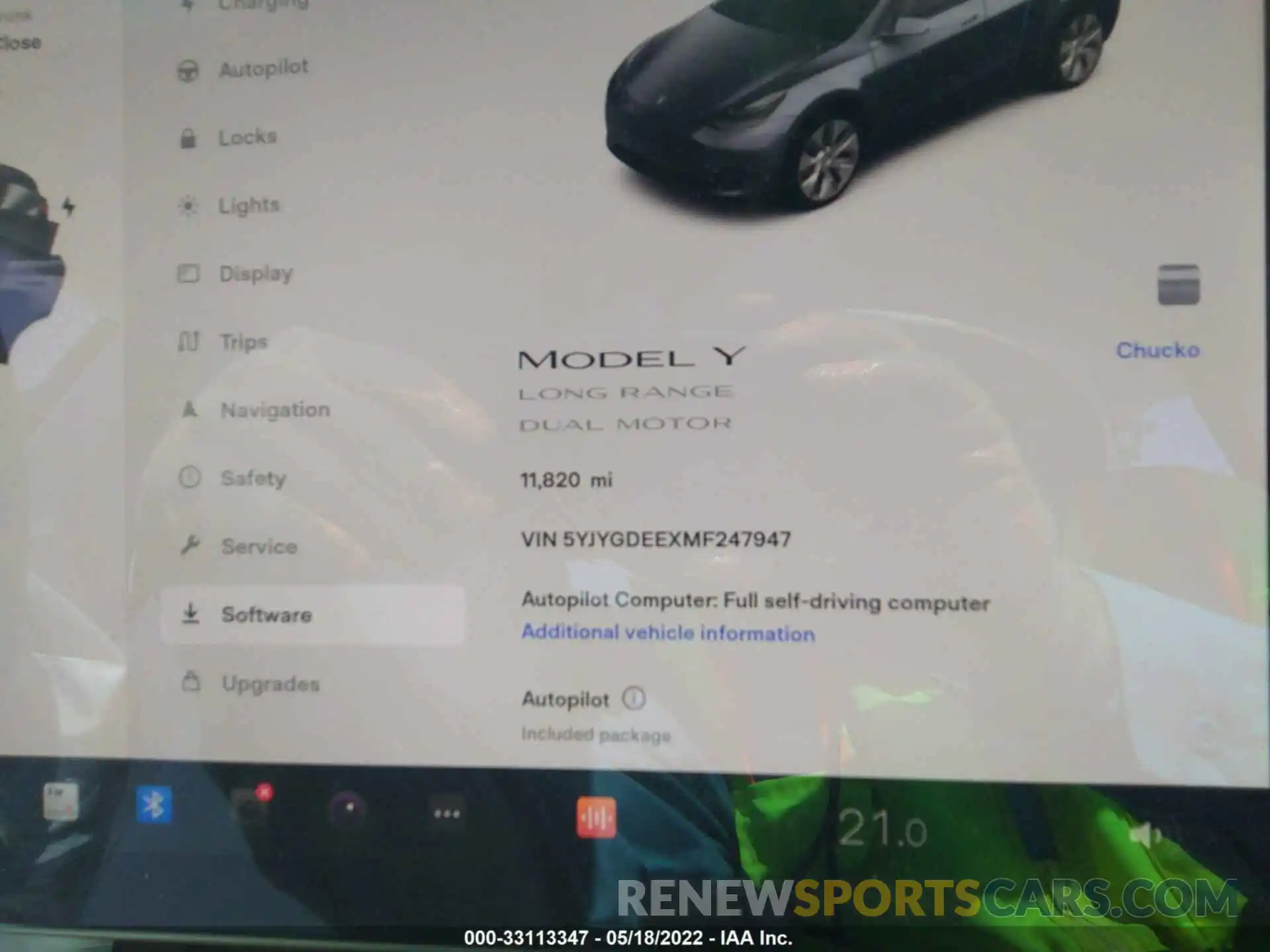 7 Фотография поврежденного автомобиля 5YJYGDEEXMF247947 TESLA MODEL Y 2021