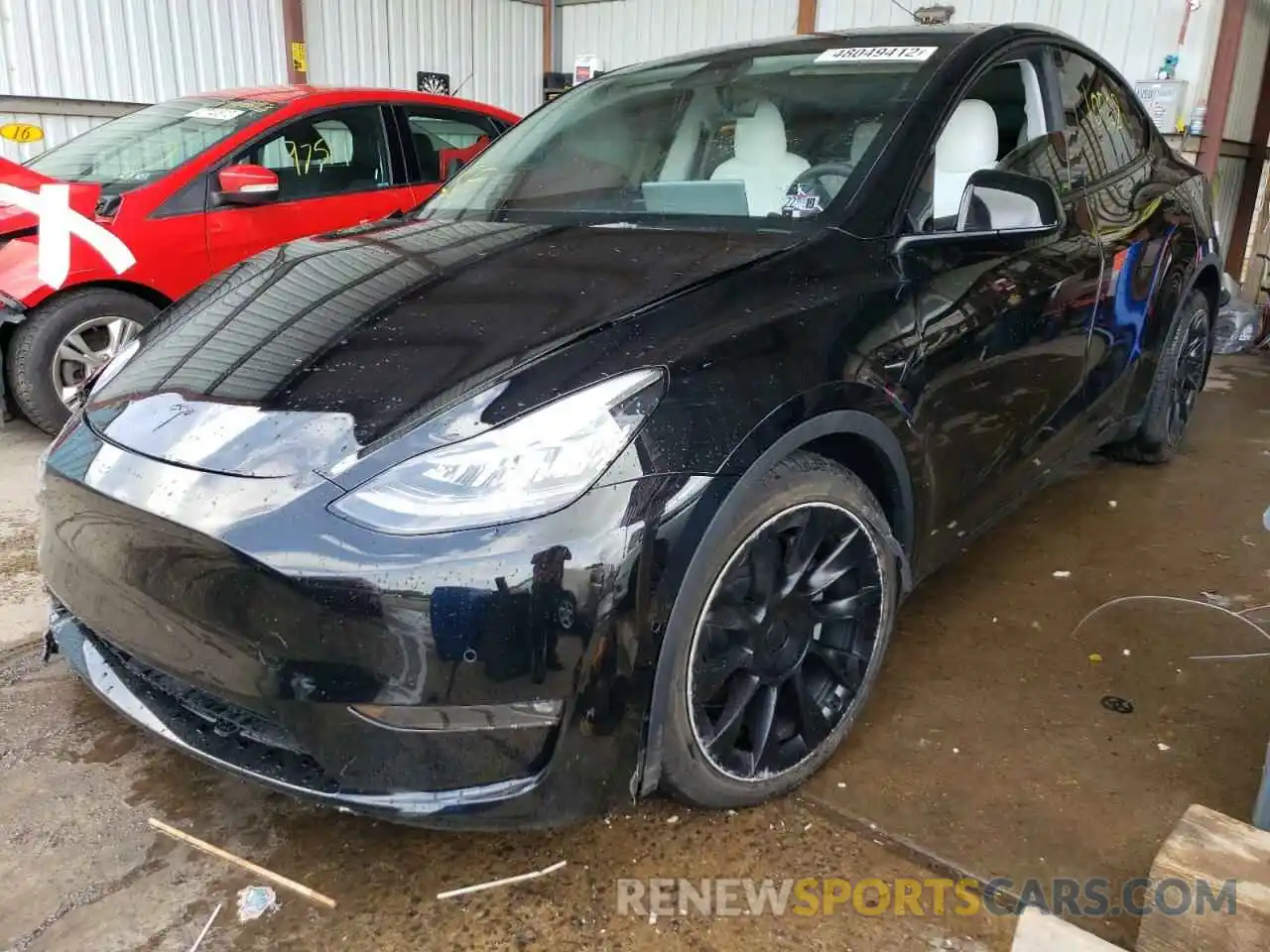 2 Фотография поврежденного автомобиля 5YJYGDEEXMF257877 TESLA MODEL Y 2021