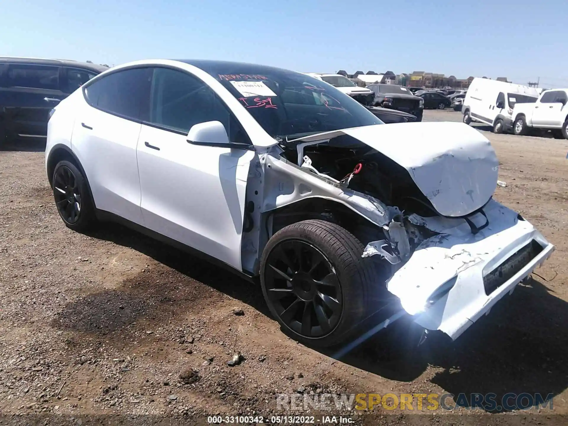 1 Photograph of a damaged car 5YJYGDEEXMF279247 TESLA MODEL Y 2021