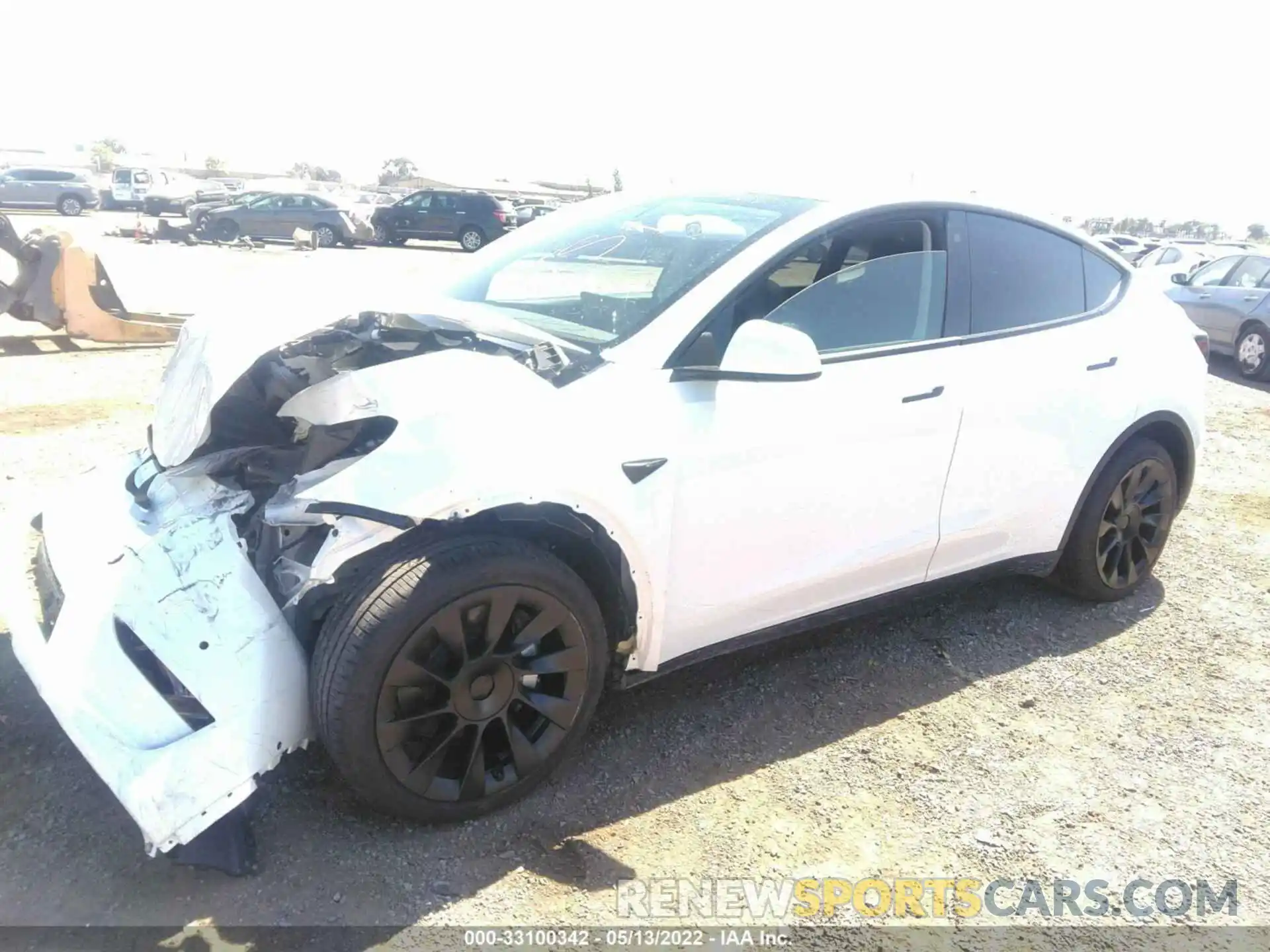 2 Photograph of a damaged car 5YJYGDEEXMF279247 TESLA MODEL Y 2021