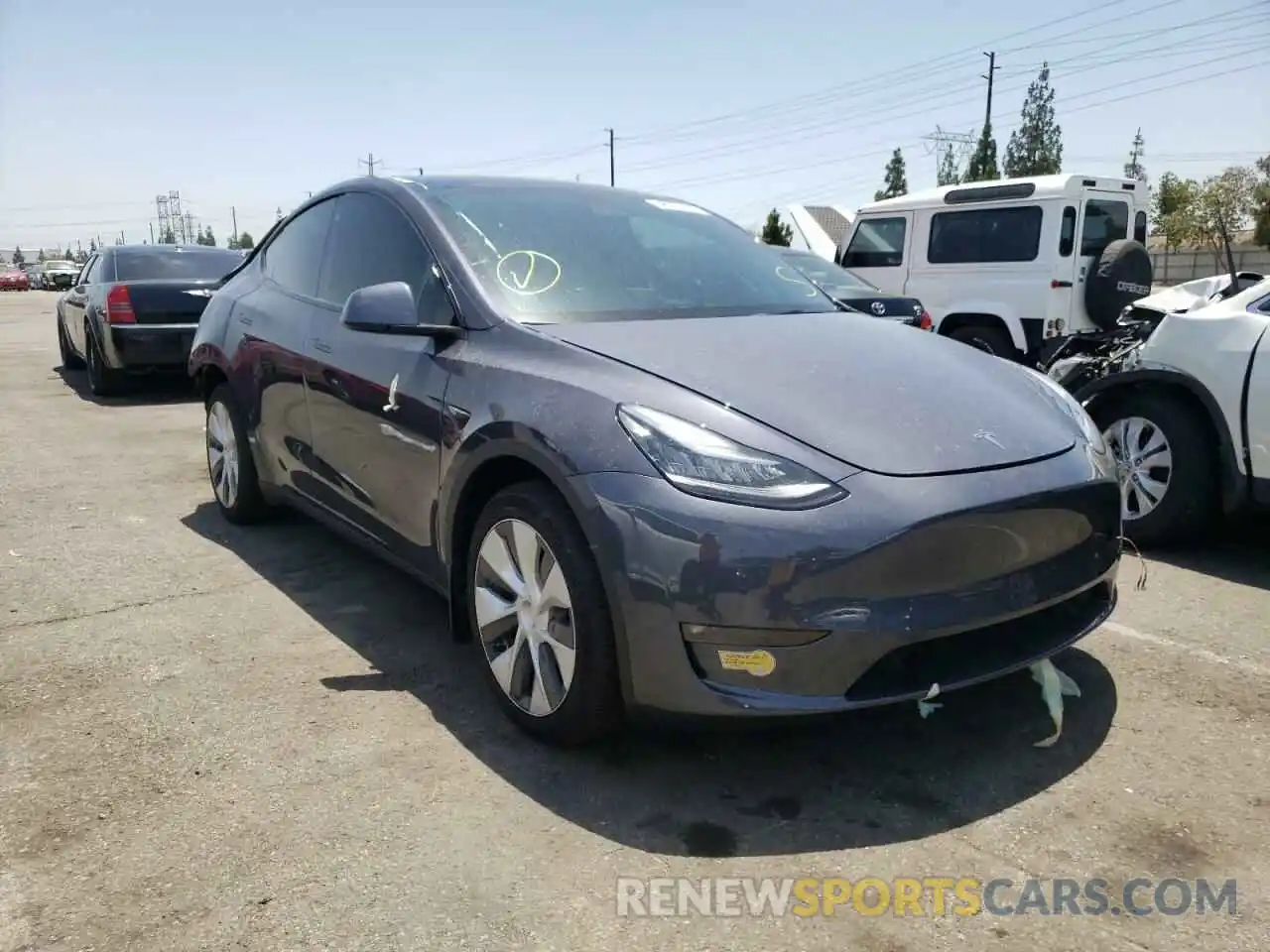 1 Photograph of a damaged car 5YJYGDEEXMF297151 TESLA MODEL Y 2021