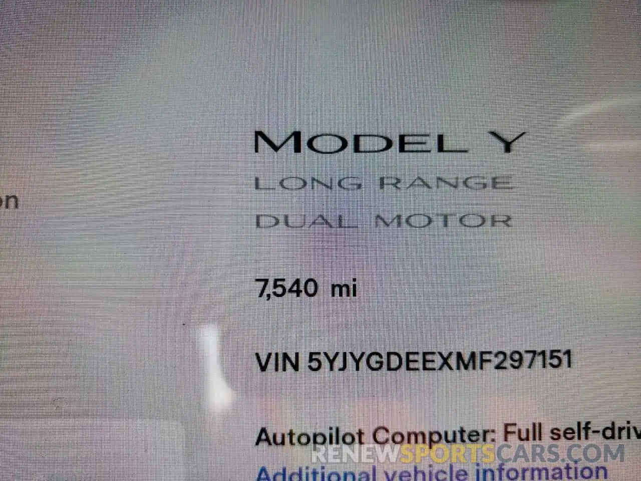 8 Фотография поврежденного автомобиля 5YJYGDEEXMF297151 TESLA MODEL Y 2021