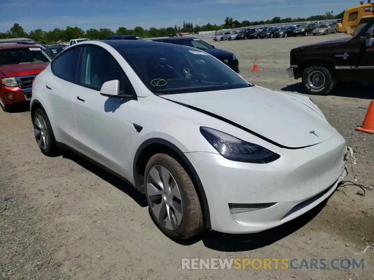 1 Photograph of a damaged car 5YJYGDEEXMF304969 TESLA MODEL Y 2021