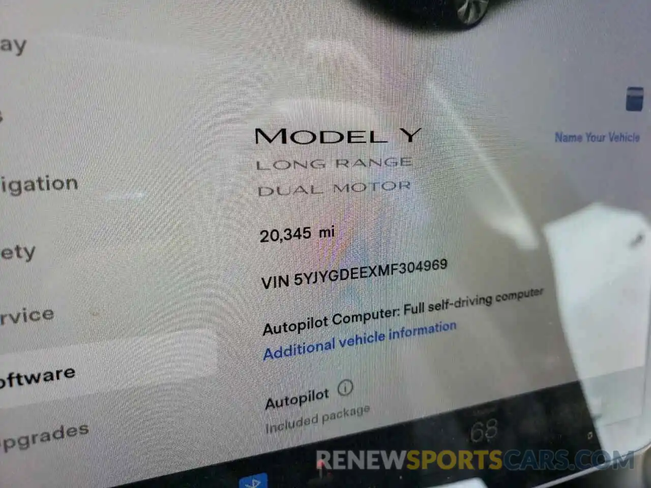 8 Фотография поврежденного автомобиля 5YJYGDEEXMF304969 TESLA MODEL Y 2021