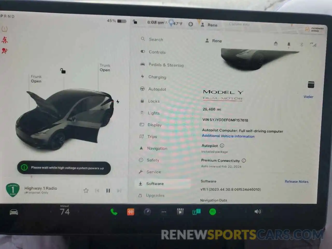 9 Photograph of a damaged car 5YJYGDEF0MF157618 TESLA MODEL Y 2021