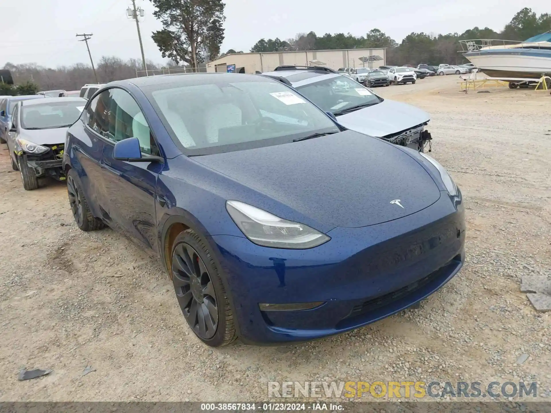 1 Photograph of a damaged car 5YJYGDEF0MF246556 TESLA MODEL Y 2021