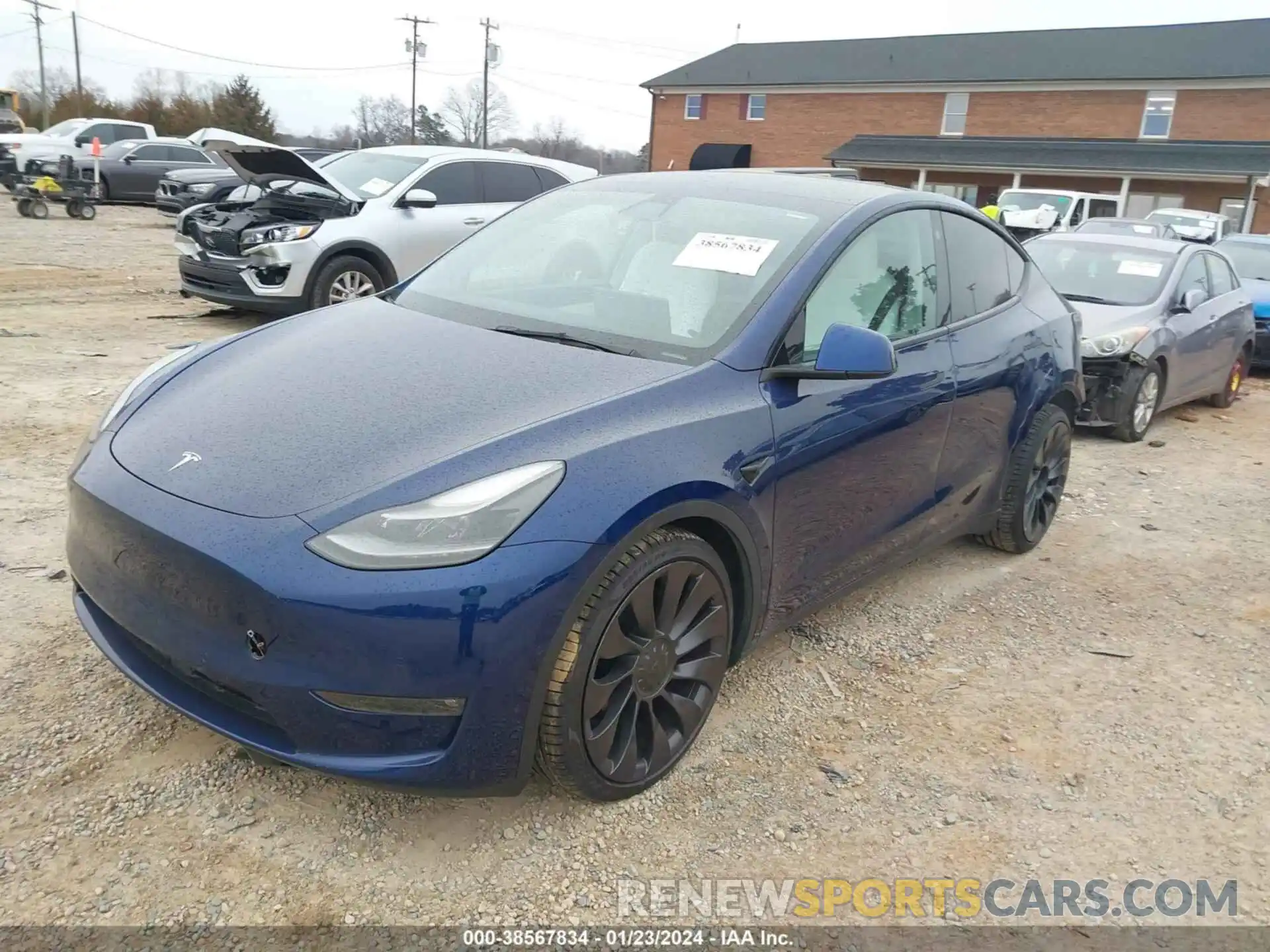 2 Photograph of a damaged car 5YJYGDEF0MF246556 TESLA MODEL Y 2021